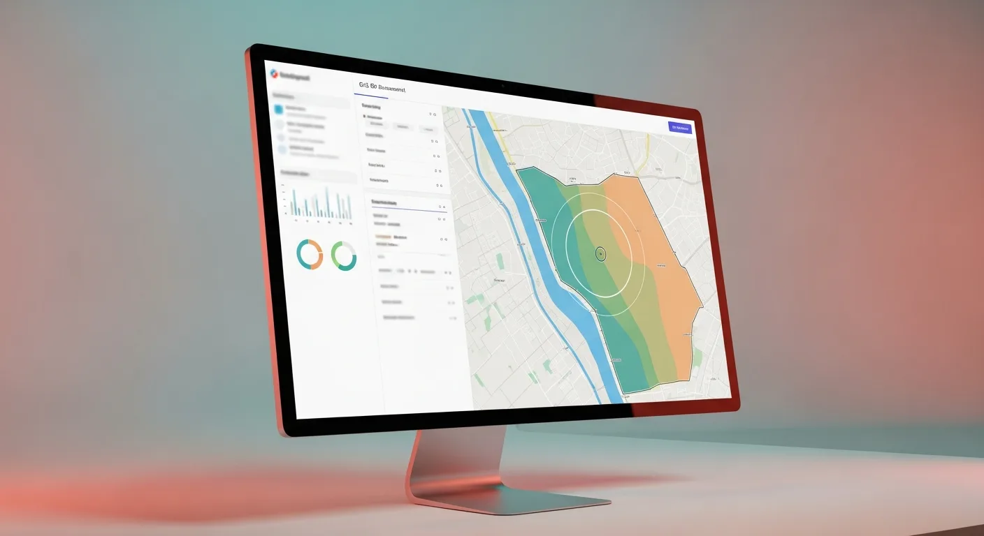 Environmental site screen dashboard with federal, state, and county database records