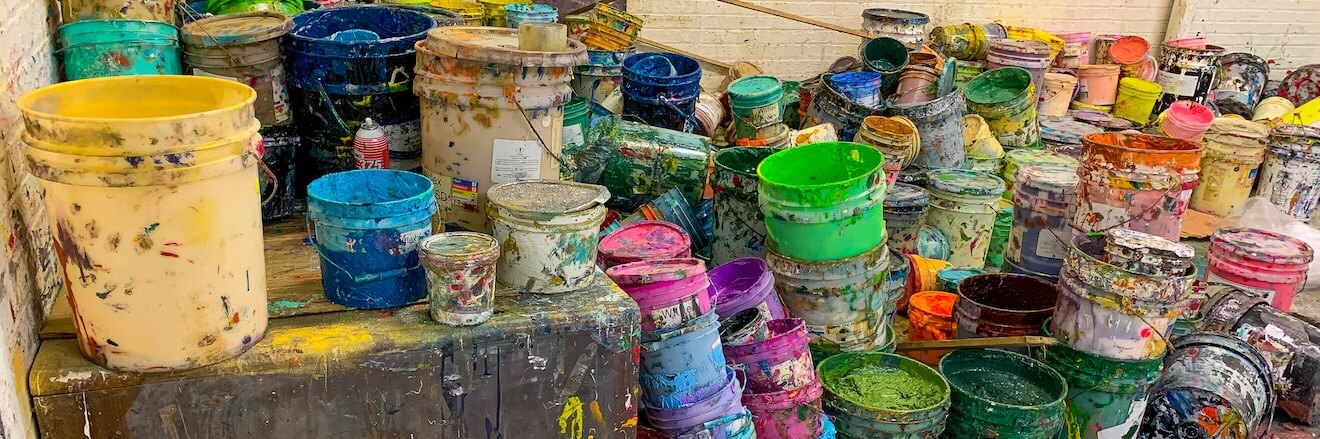 Paint buckets at commercial property requiring Phase 1 ESA